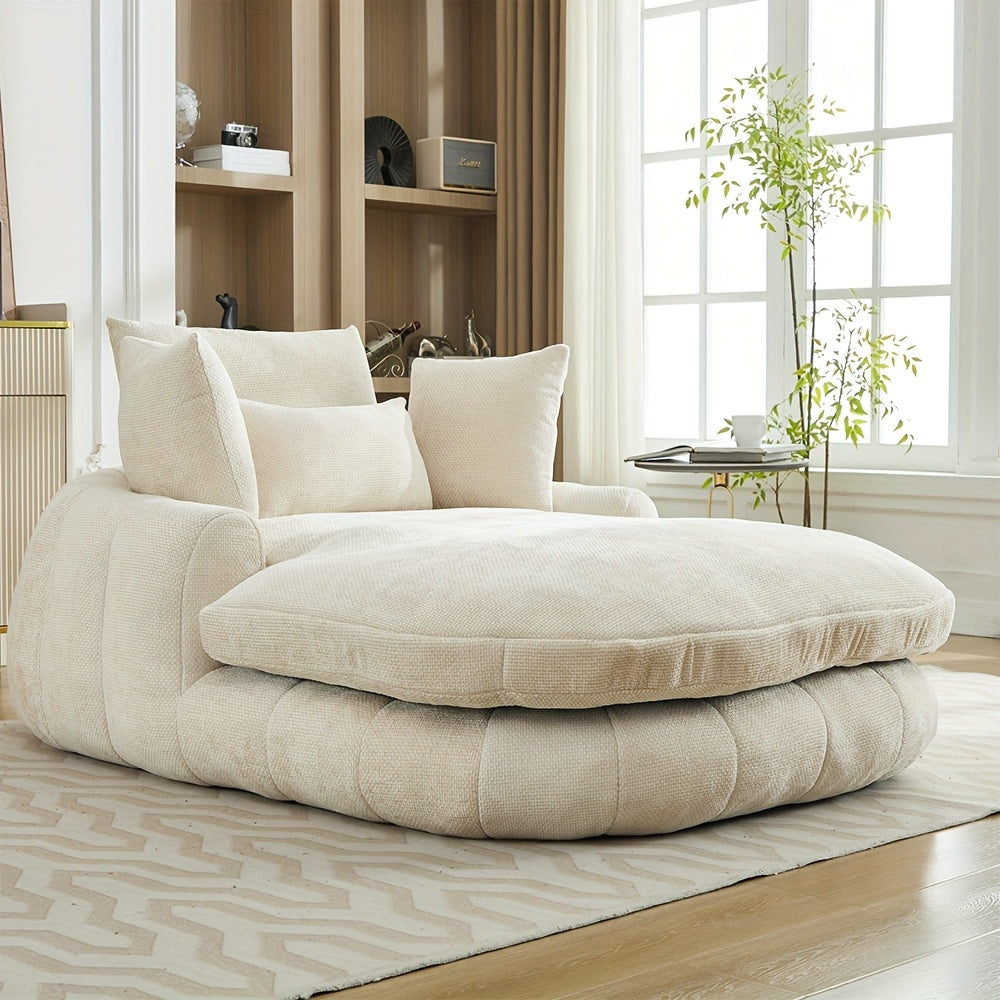 oversized chaise lounge chair memory foam cushioning plush - Temu