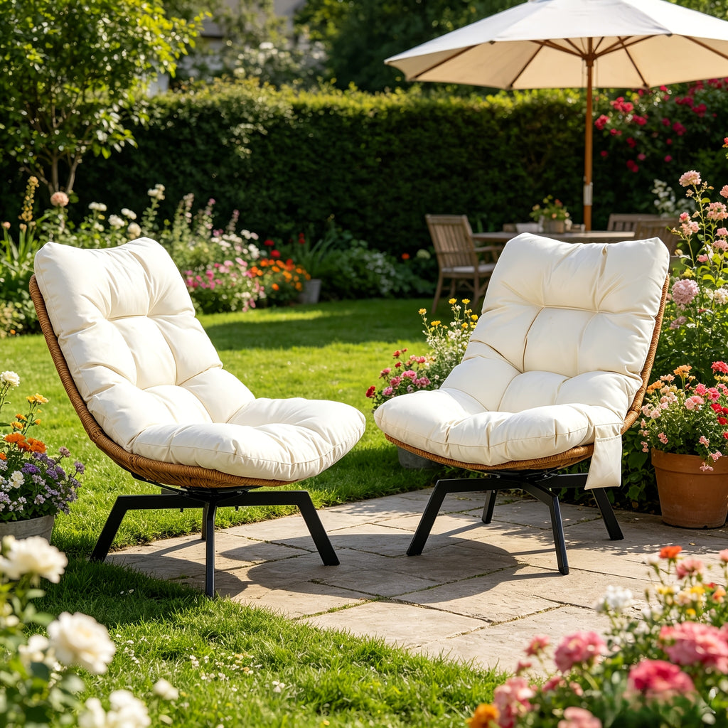 outdoor pe rattan swivel chair 360 degree wicker swivel - Temu