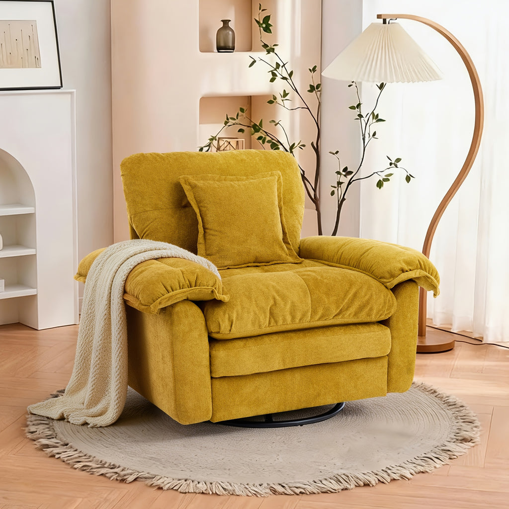 modern chenille swivel accent chair 360 rotation double - Temu