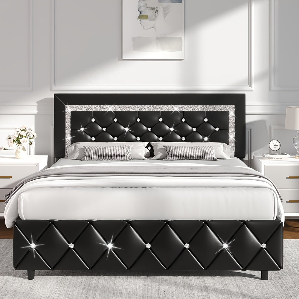 halloween twin full queen king upholstered bed frame diamond - Temu