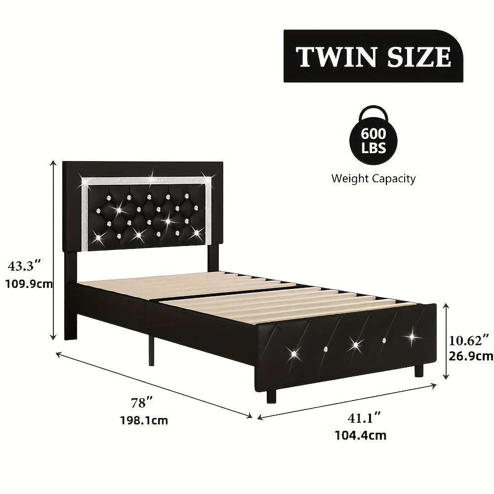 halloween twin full queen king upholstered bed frame diamond - Temu