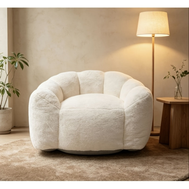black comfortable lazy sofa chair artificial rabbit velvet - Temu