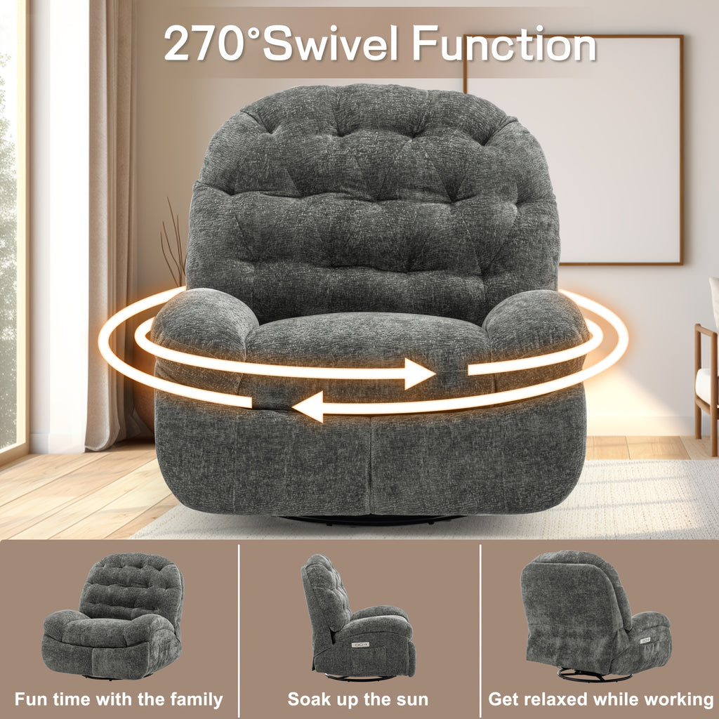 personal care armchair large 360 swivel rocking chair   - Temu