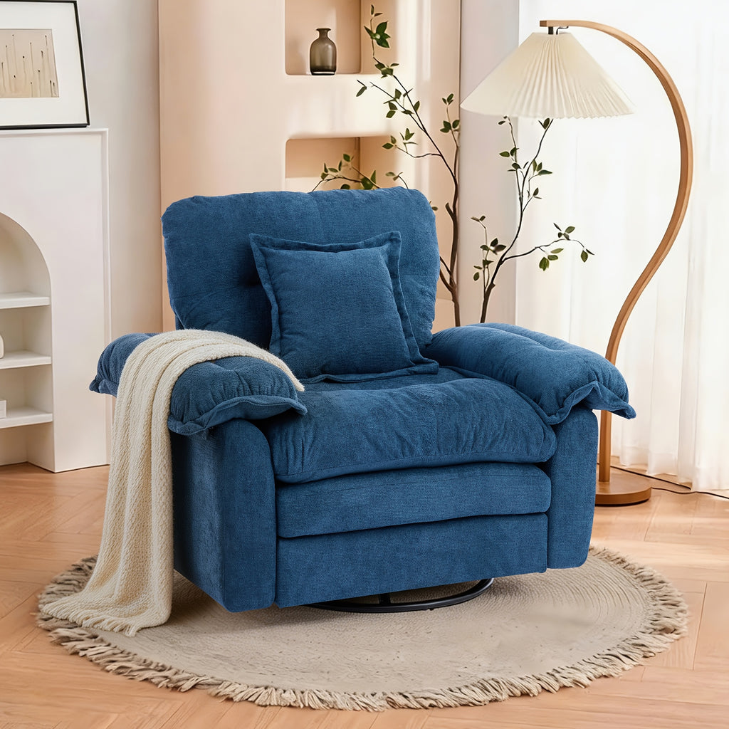 modern chenille swivel accent chair 360 rotation double - Temu