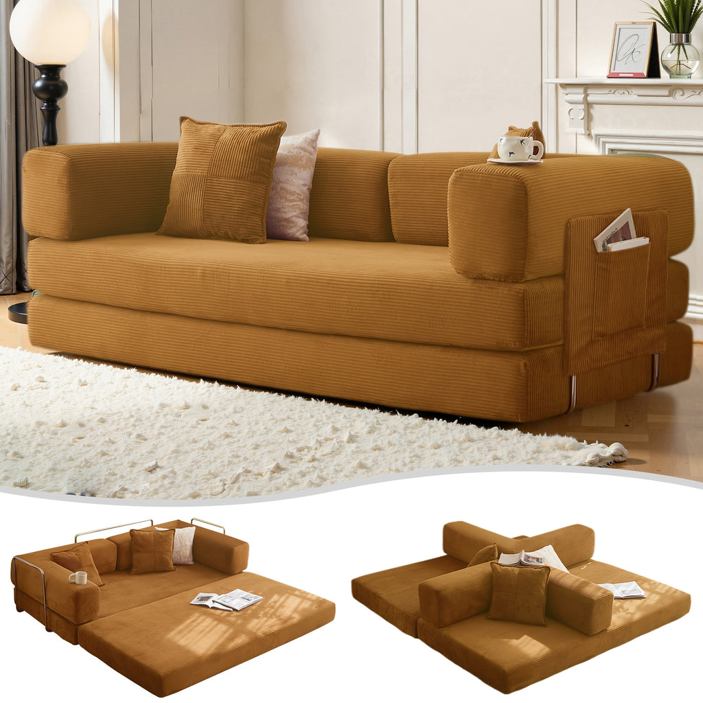 boneless sofa bed convertible   armrest pillow - Temu