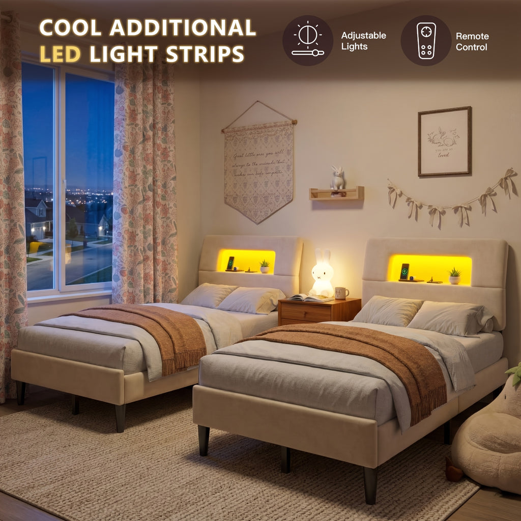twin full queen king bed frame ergonomic storage headboard - Temu