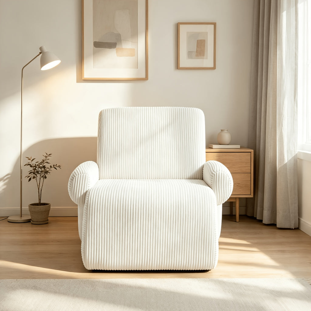 upholstered accent chair 31 5 corduroy armchair rounded - Temu