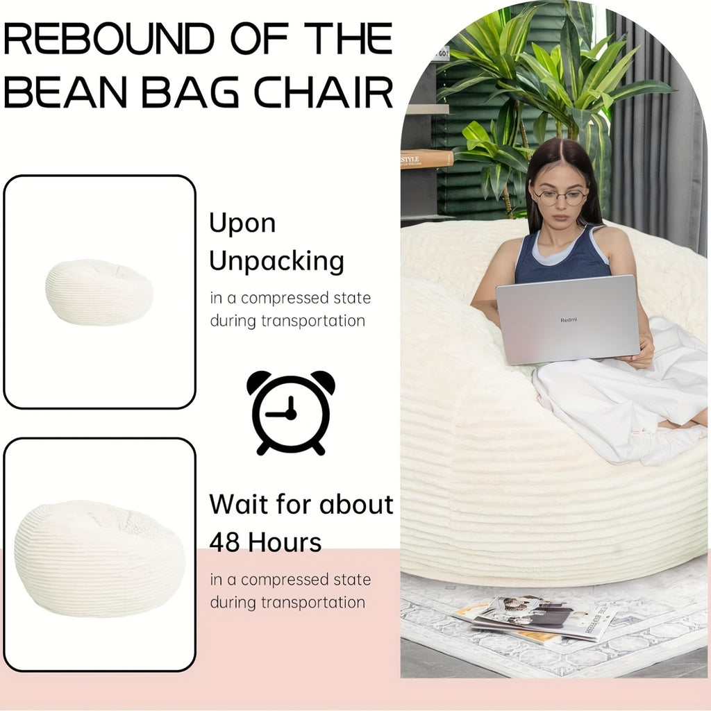 memory foam bean bag chair ultra soft microfiber washable - Temu