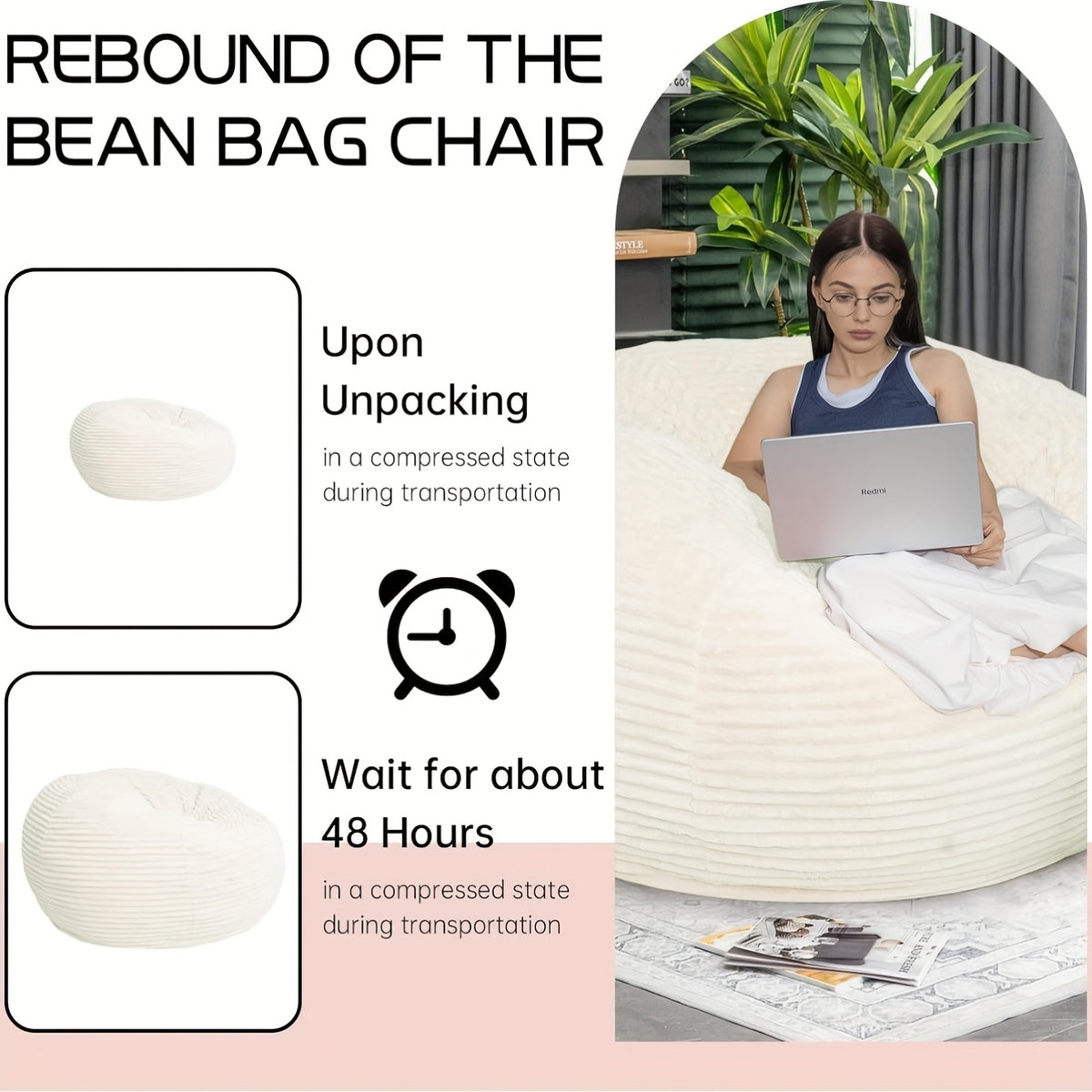 memory foam bean bag chair ultra soft microfiber washable - Temu
