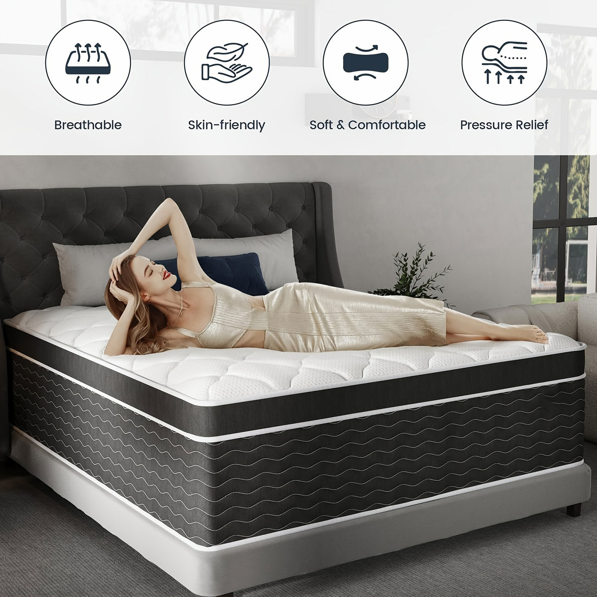 10 12 inches double bed full bed queen   mattress - Temu