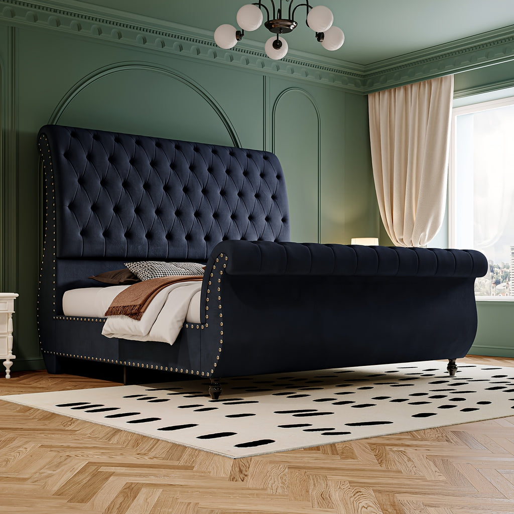 luxurious velvet upholstered   elegantly scrolled - Temu