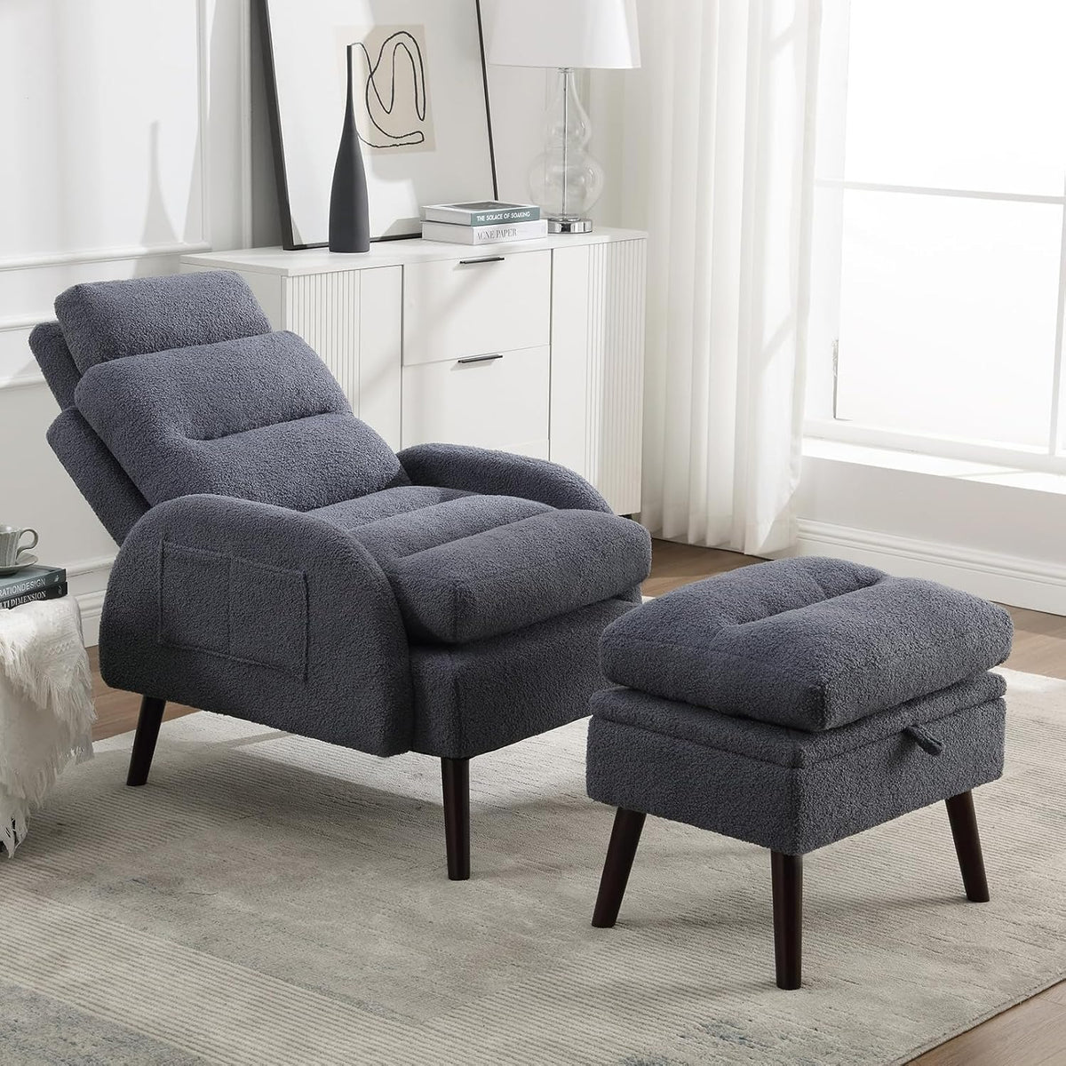 accent chair   comfy reading chair   set modern - Temu
