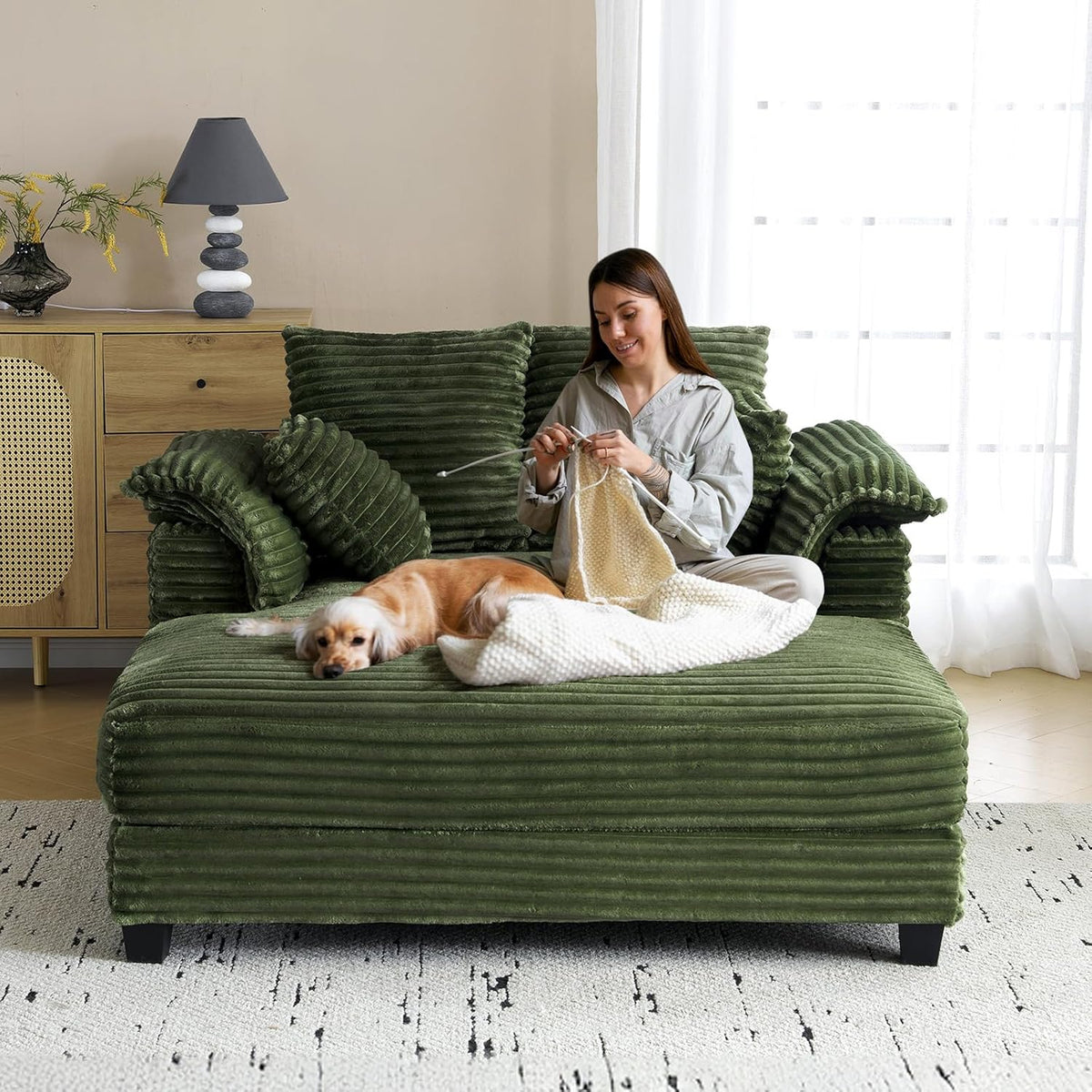 56 oversized corduroy sofa bed recliner sleeper - Temu