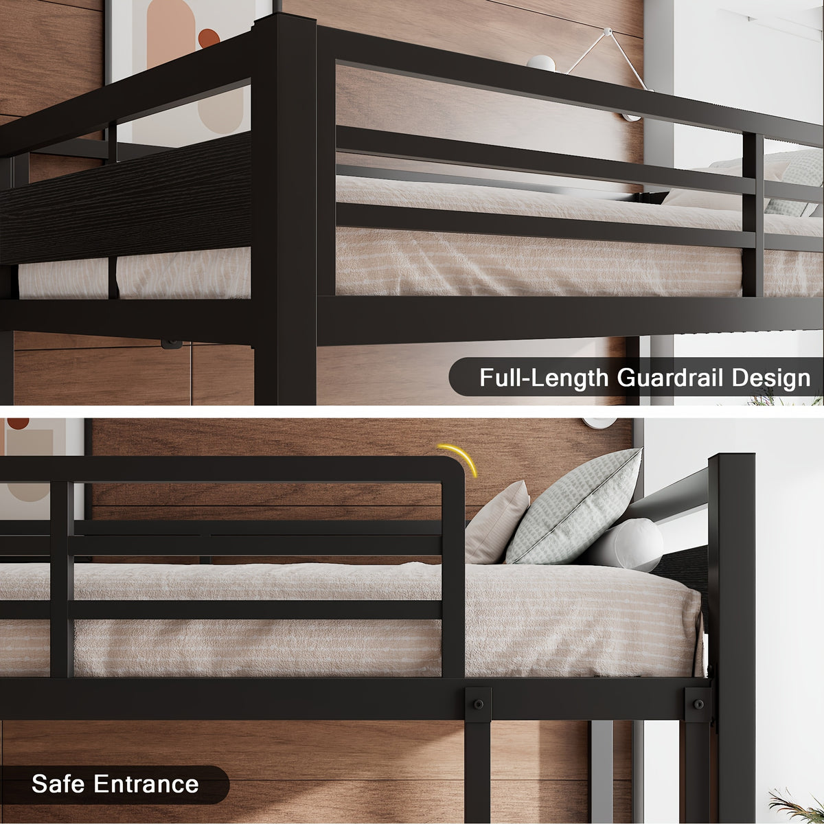 heavy duty metal bed ladder full length   bed - Temu