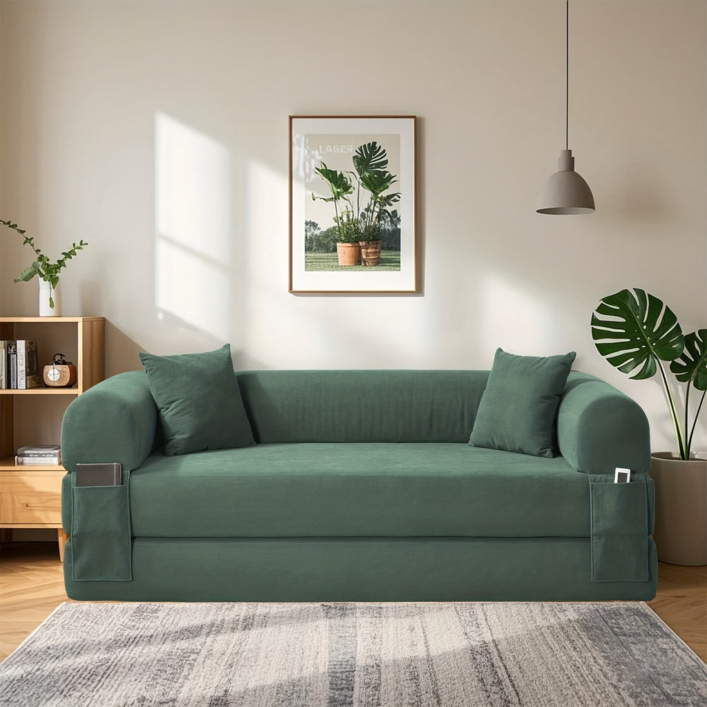 80 convertible sofa bed 3 in 1 corduroy folding pull couch - Temu