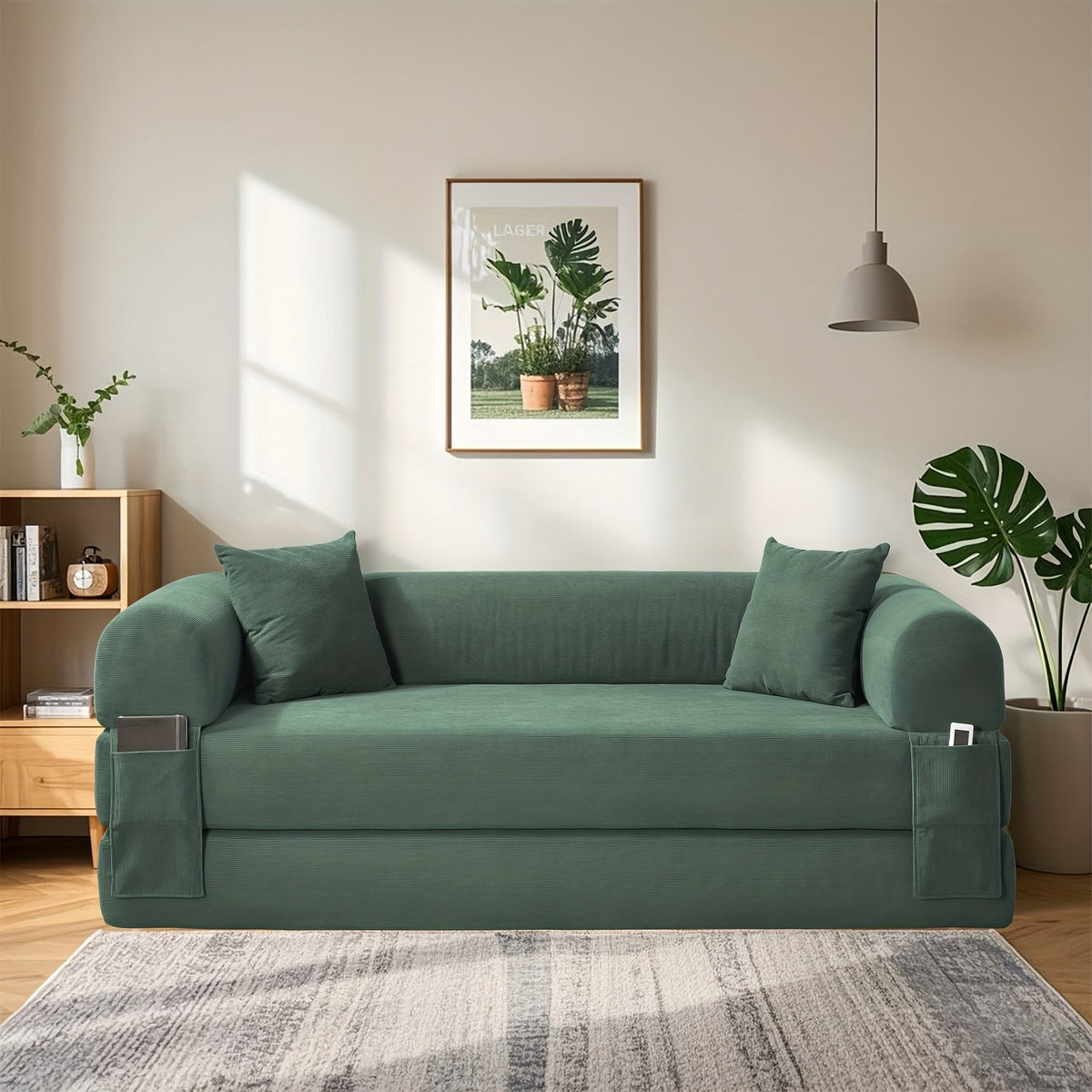 80 convertible sofa bed 3 in 1 corduroy folding pull couch - Temu