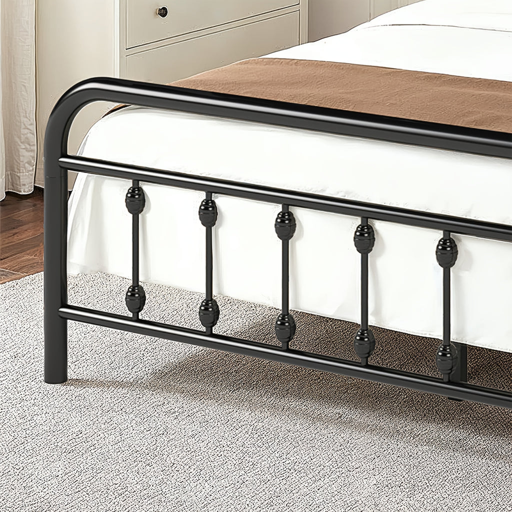 14 inch vintage metal bed frame iron headboard footboard - Temu