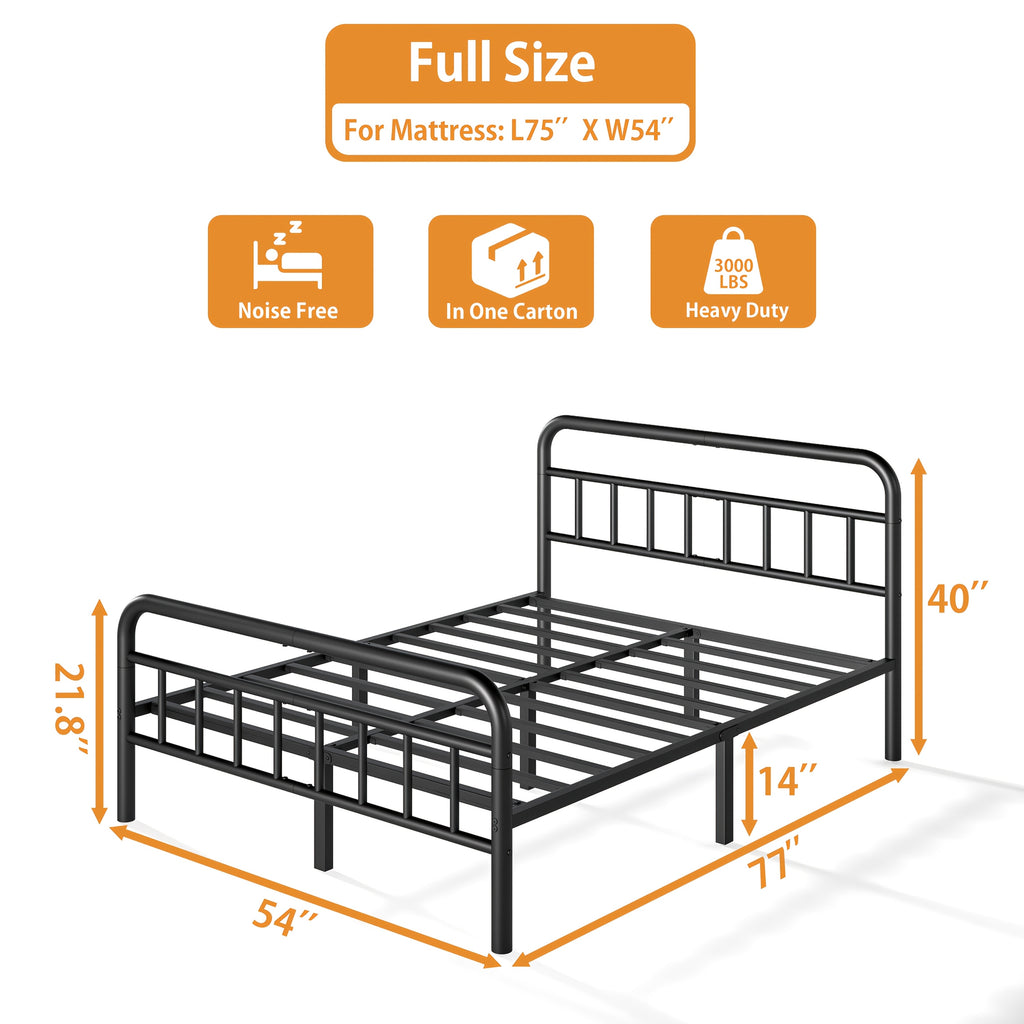 14 metal bed frames   spring needed platform bed noise - Temu