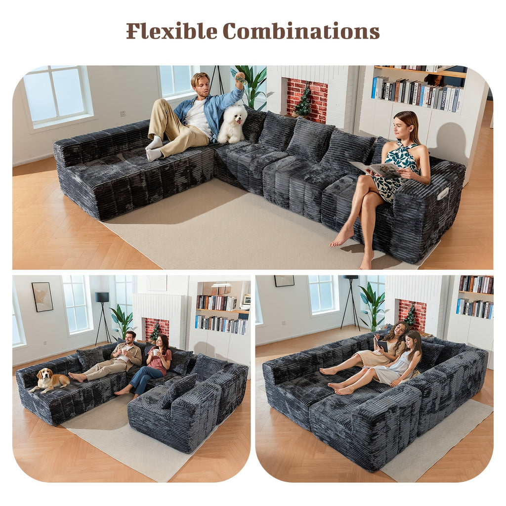 large 7 seat modular sectional sofa   featuring - Temu