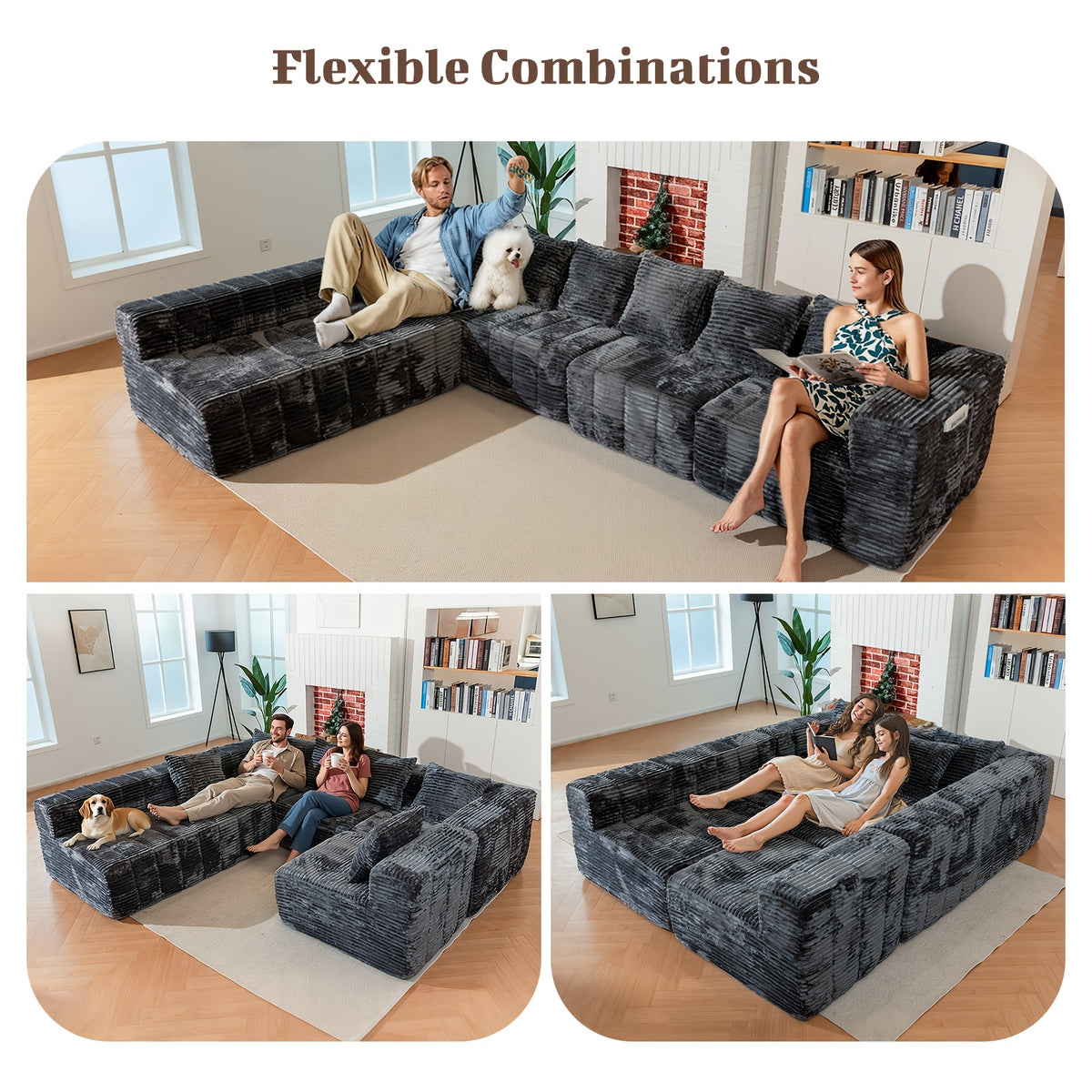 large 7 seat modular sectional sofa   featuring - Temu