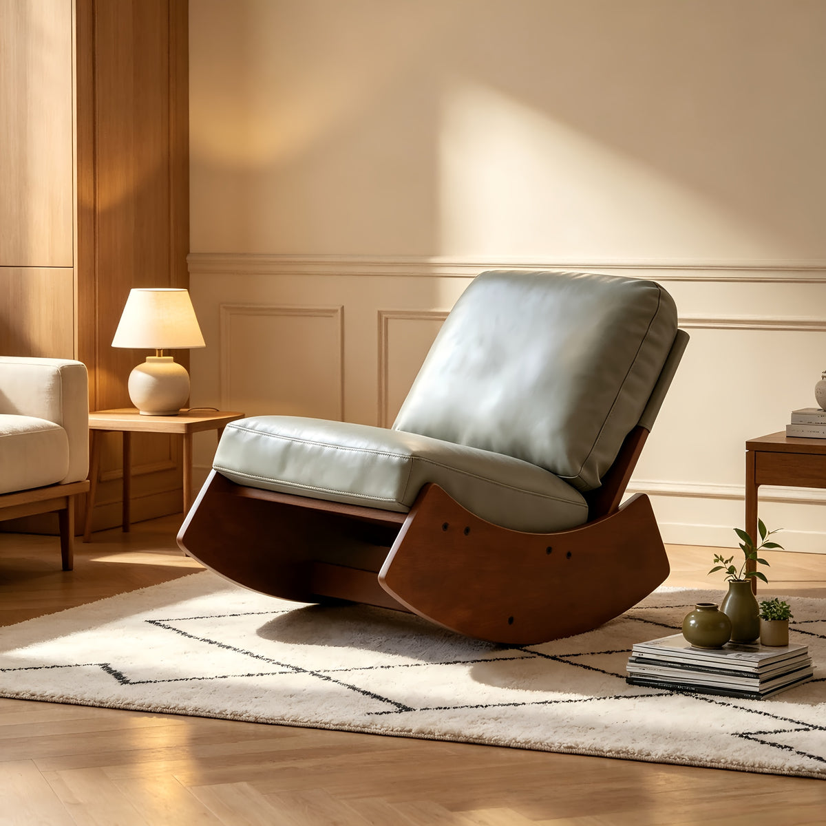solid wood rocking lazy sofa antique style suitable - Temu