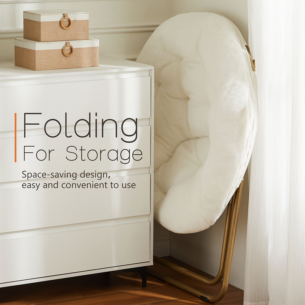 round folding leisure chair perfect relaxing in bedroom - Temu