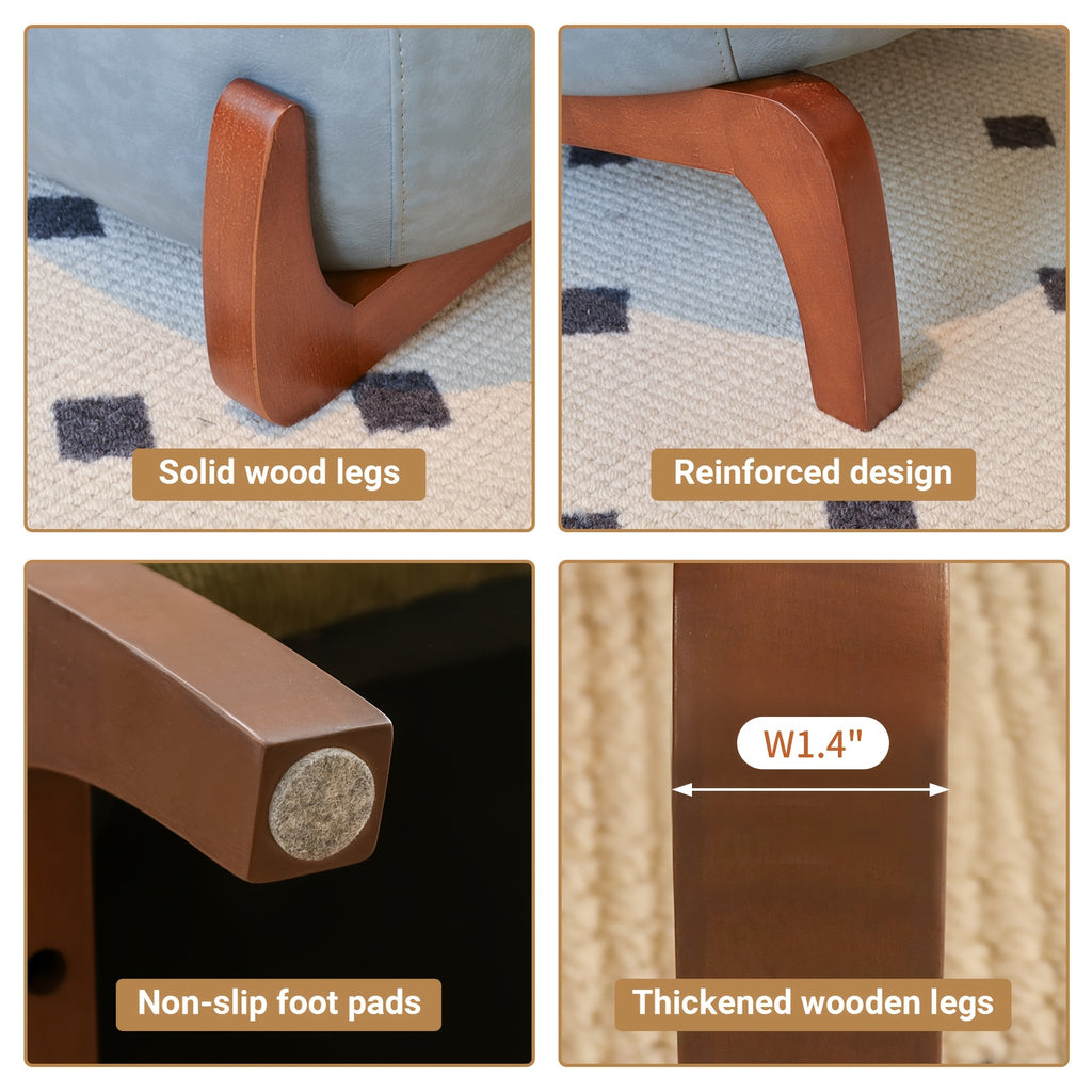 single person lazy sofa without armrests solid wood curved - Temu