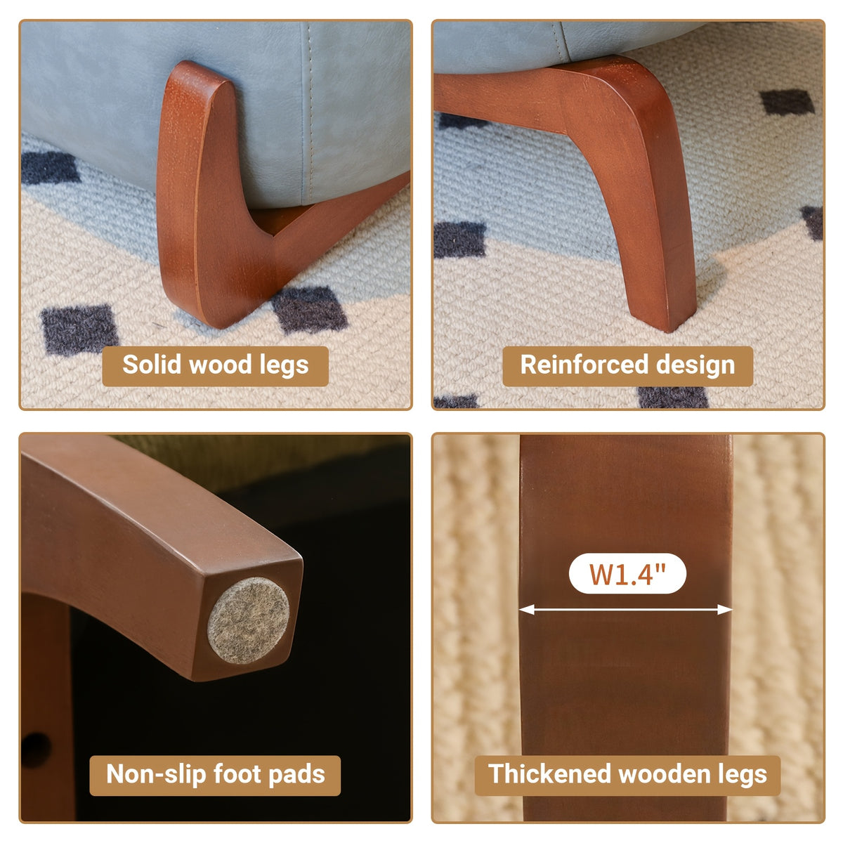 single person lazy sofa without armrests solid wood curved - Temu