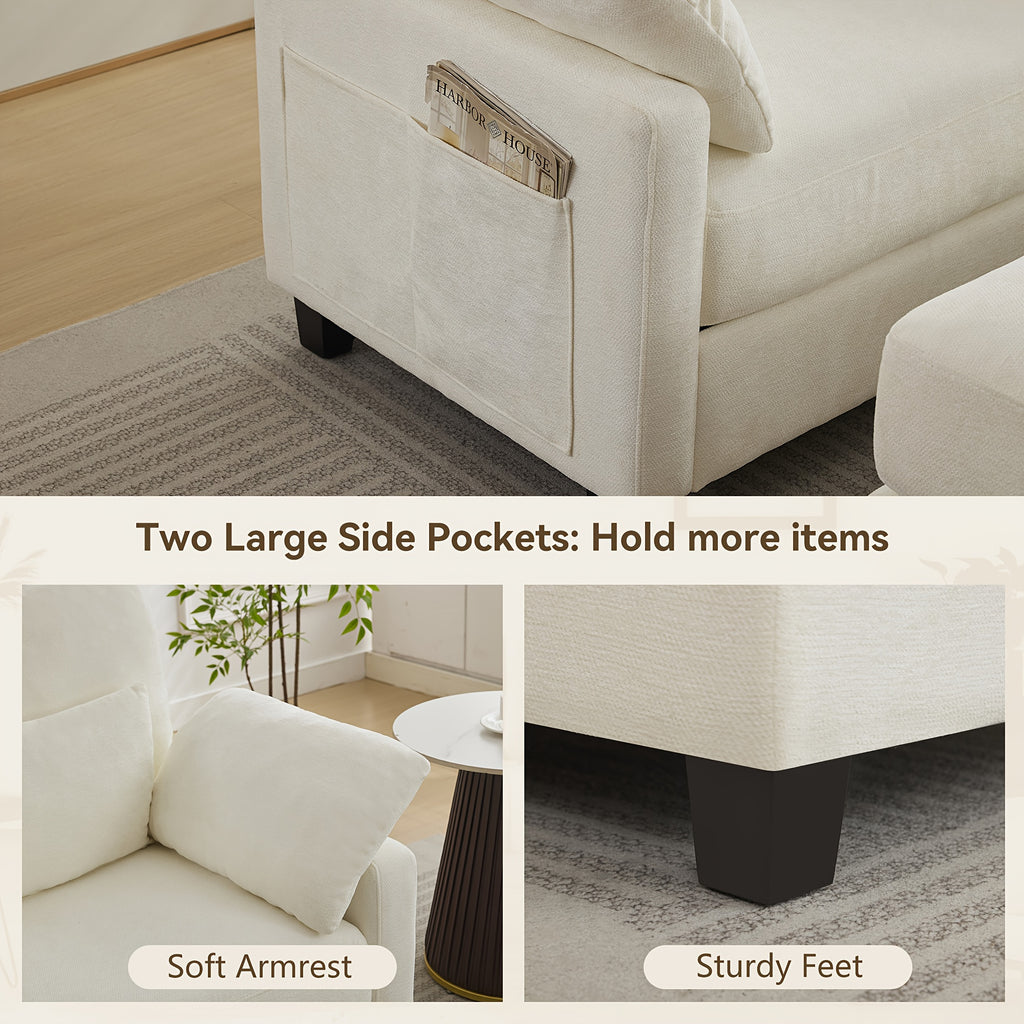 57 5 oversized chaise lounge   indoor white reading - Temu