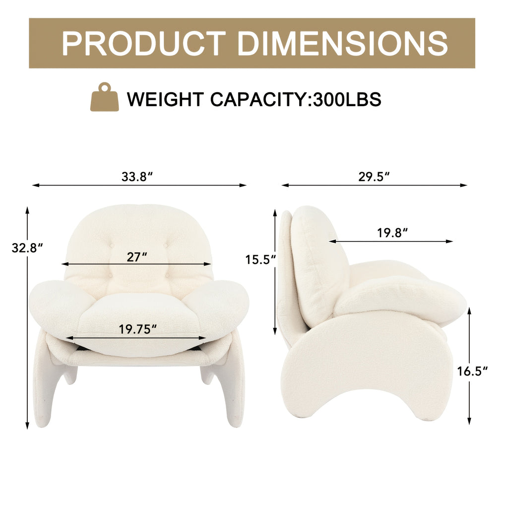 modern accent chair oversized comfy reading chair - Temu