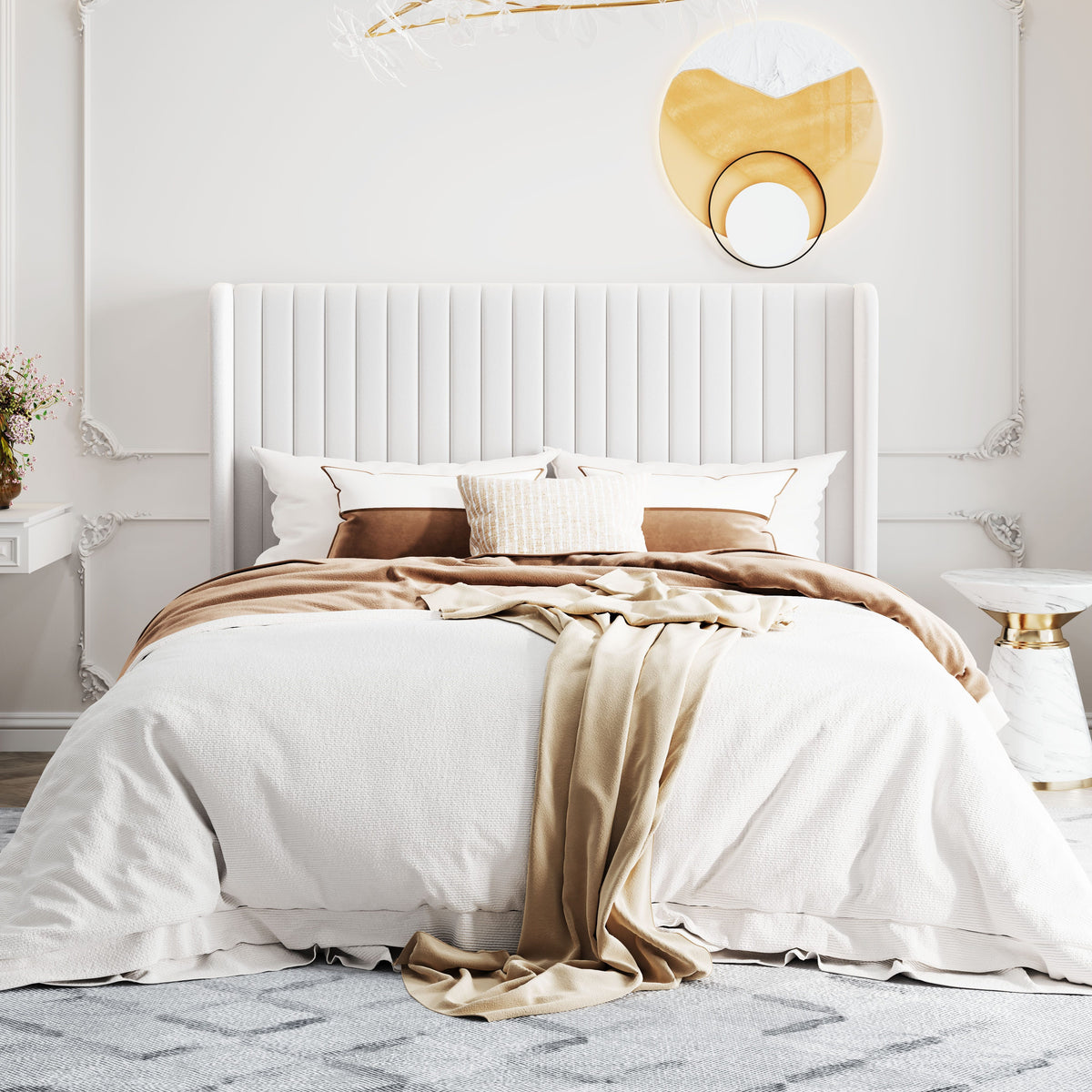 full queen king size velvet upholstered bed frame - Temu