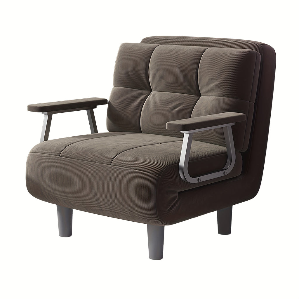 large folding chair bed silvery armrest corduroy sofa 5 - Temu