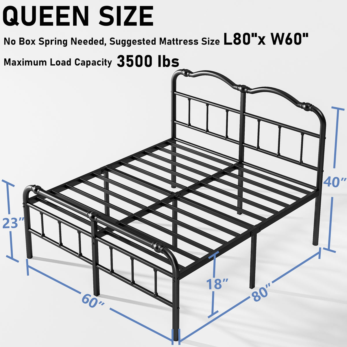 bed frame headboard footboard vintage style steel - Temu