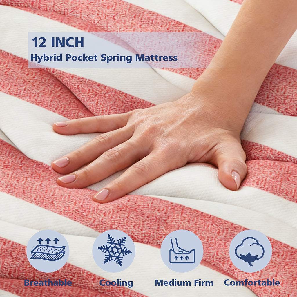10 12pcs   independent bag spring mixed mattress - Temu