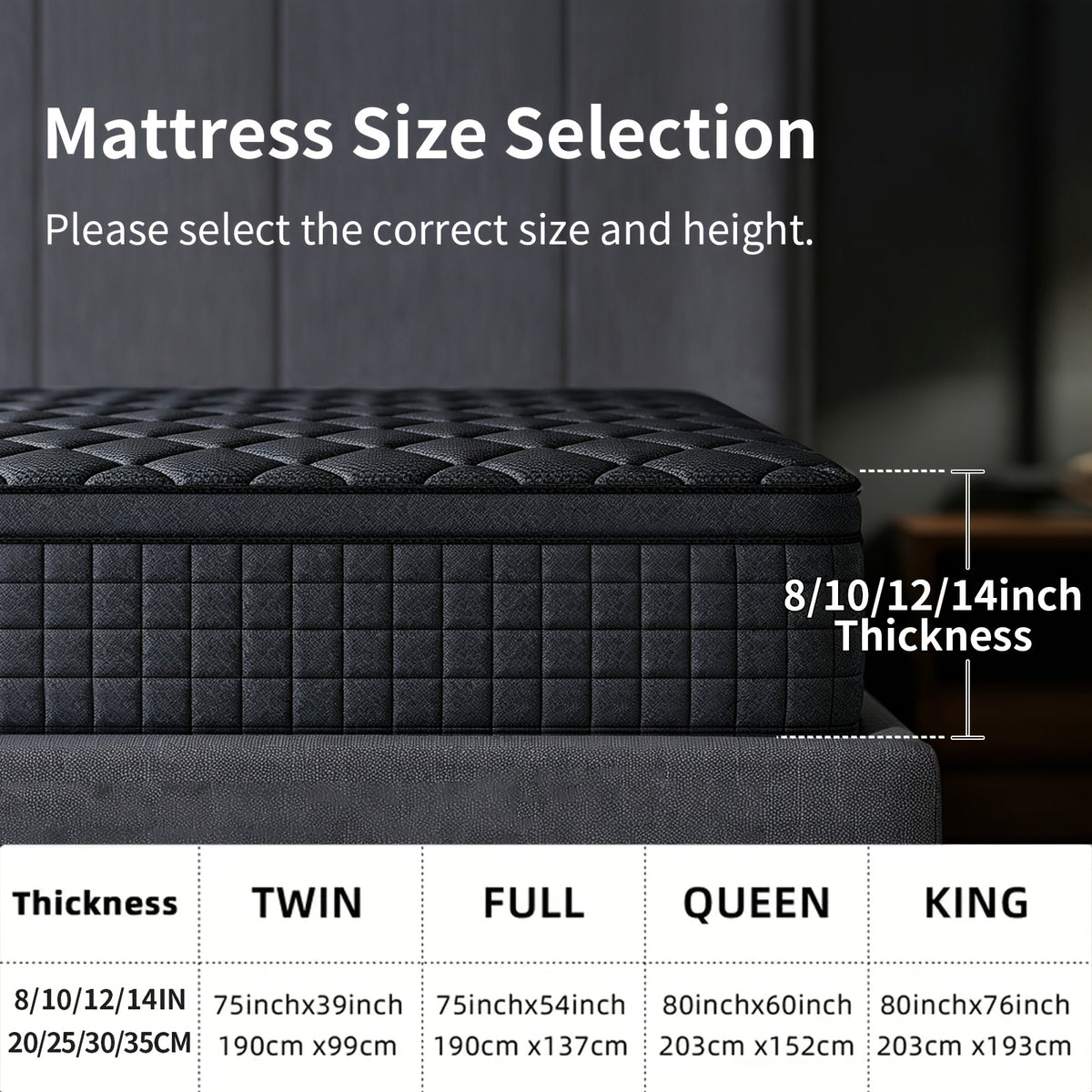 8 10 12 14 inch   mattress twin full queen king sizes - Temu