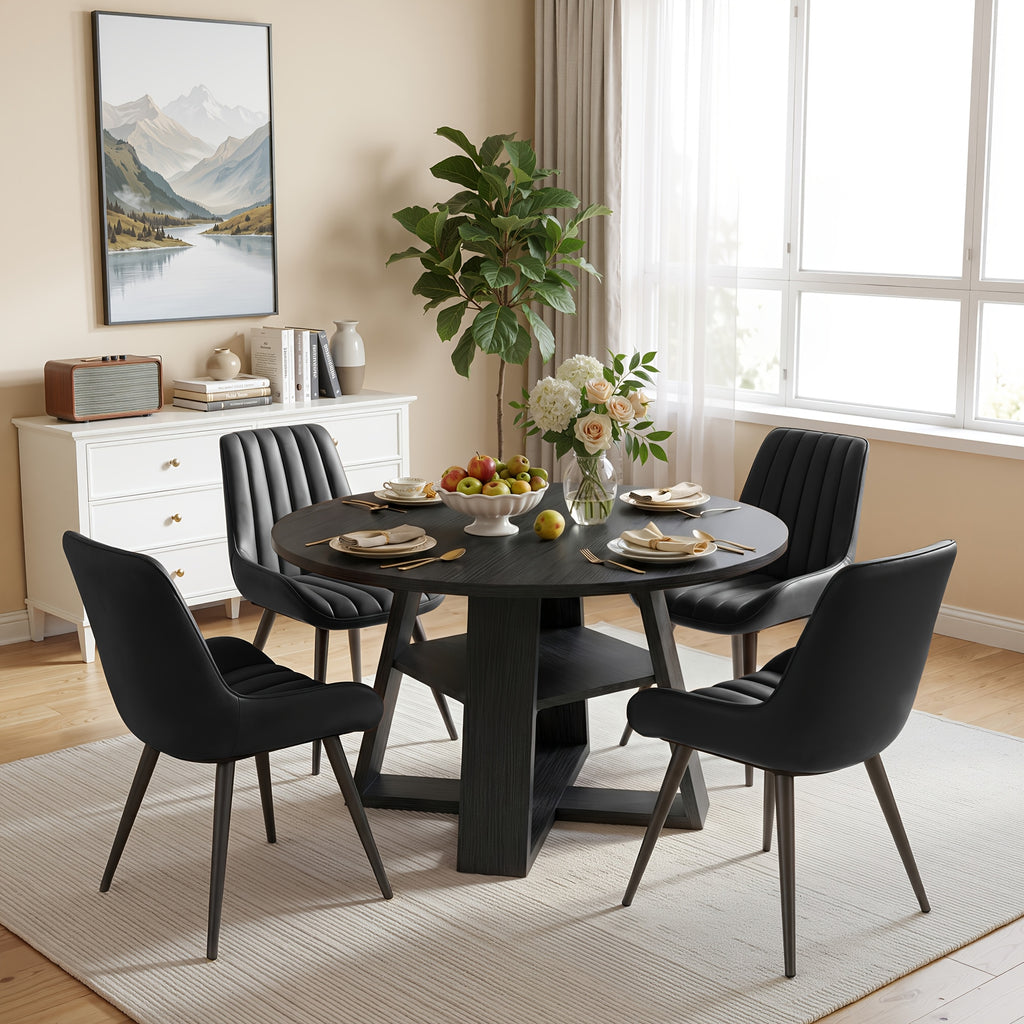 5pcs 43 3 round dining table set   table 4 chairs - Temu