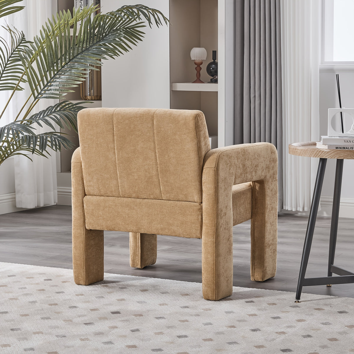 modern chenille single armchair living room bedroom office - Temu