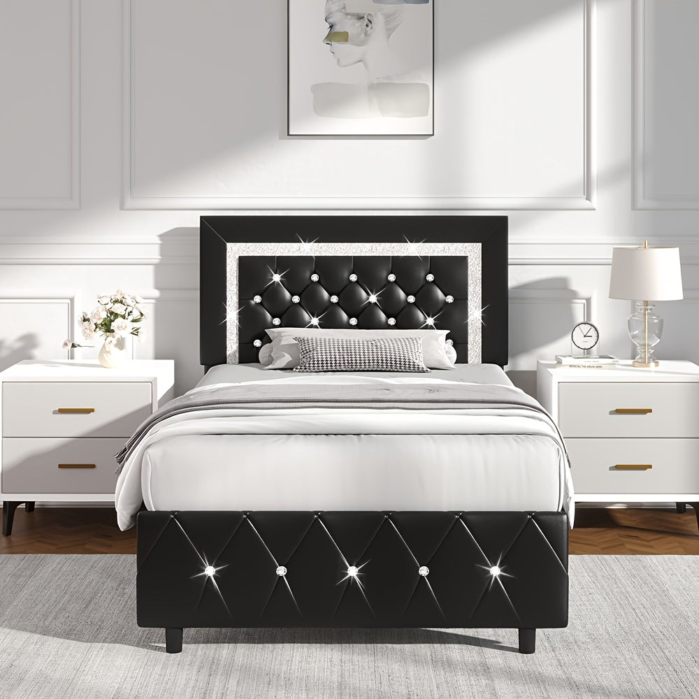 halloween twin full queen king upholstered bed frame diamond - Temu