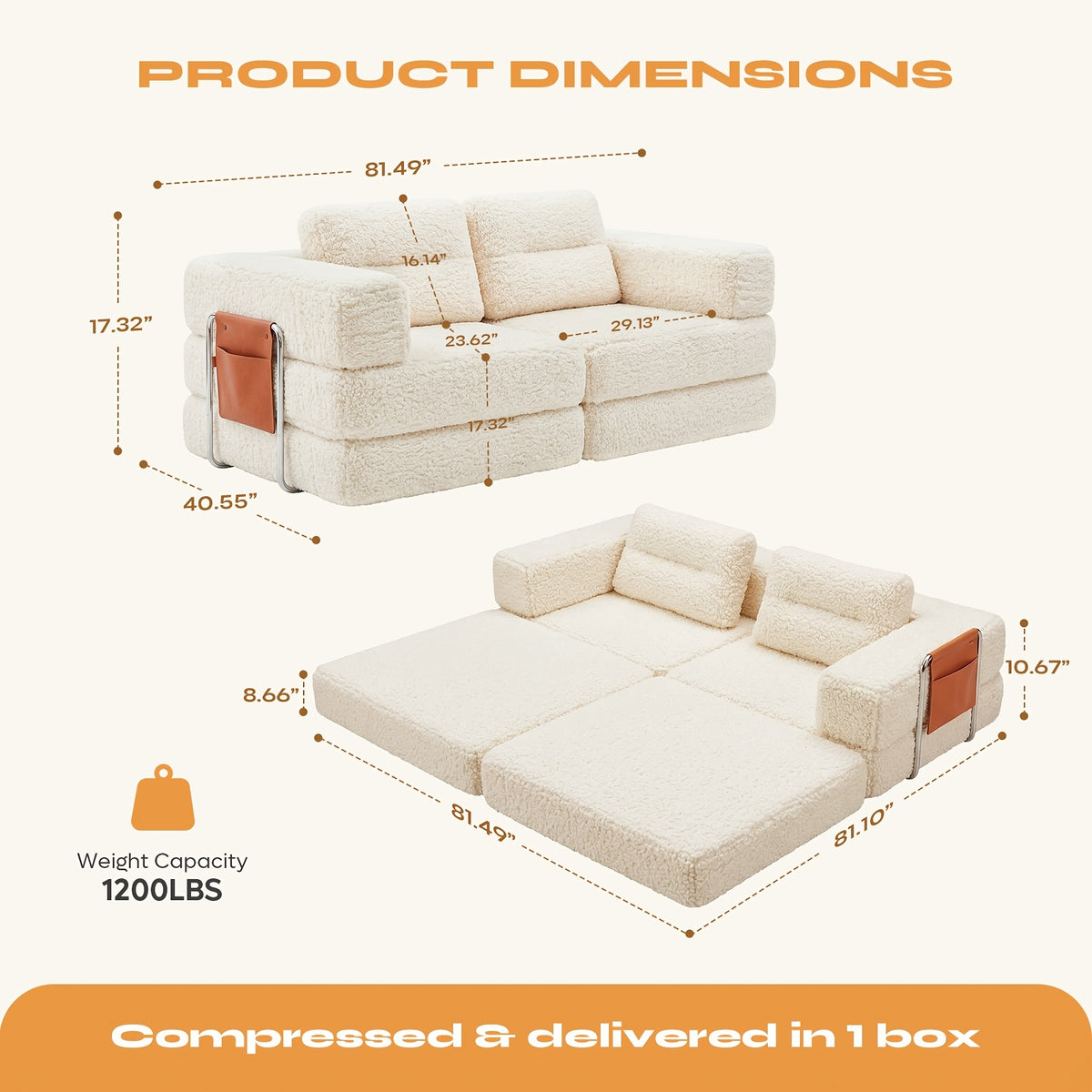 81 5 foldable sofa bed convertible couch bed storage - Temu