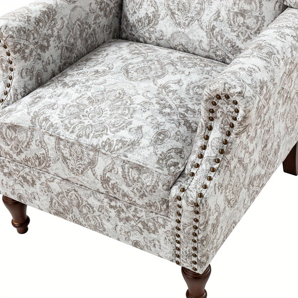 wingback accent chair floral   traditional - Temu