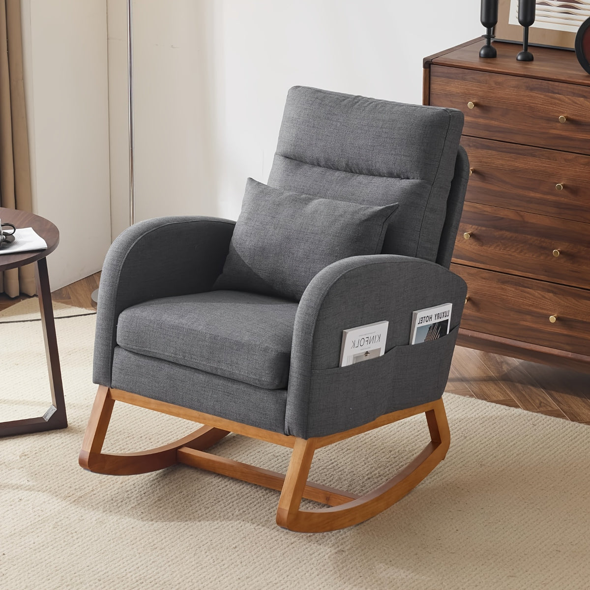 rocking chair high seat upholstered   century - Temu
