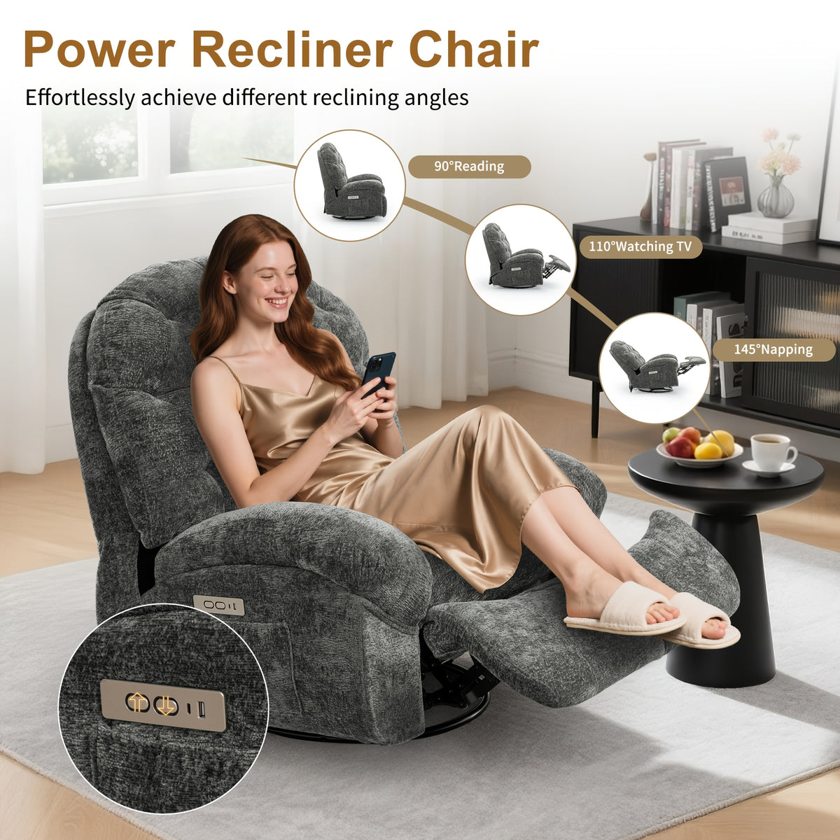 electric recliner living room a     rocking chair - Temu