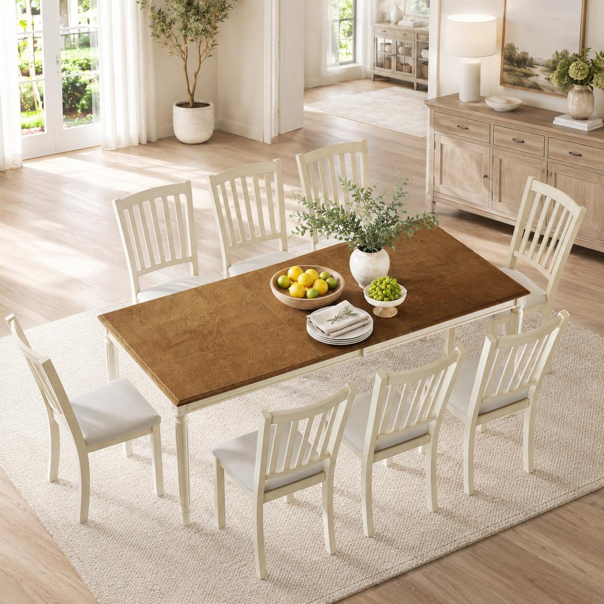 grain farmhouse dining table set soft - Temu