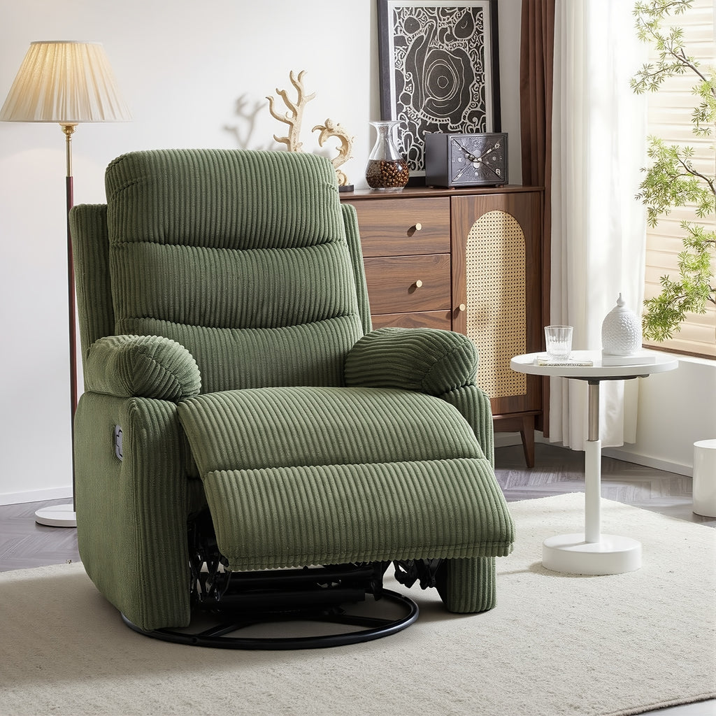 corduroy manual recliner chair high back plush single - Temu