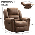 faux leather recliner chair classic traditional manual - Temu