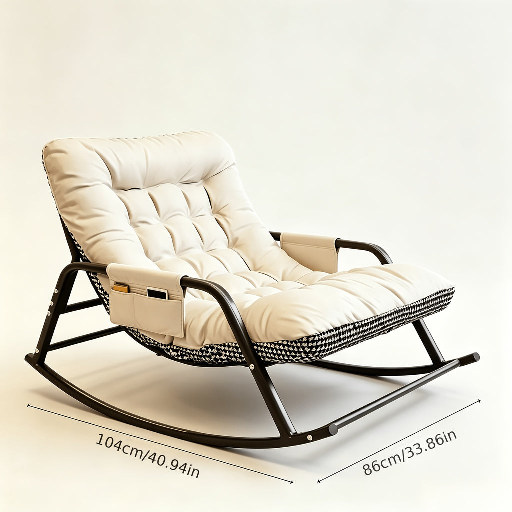 lazy rocking lounge chair soft padded recliner rocker chair - Temu