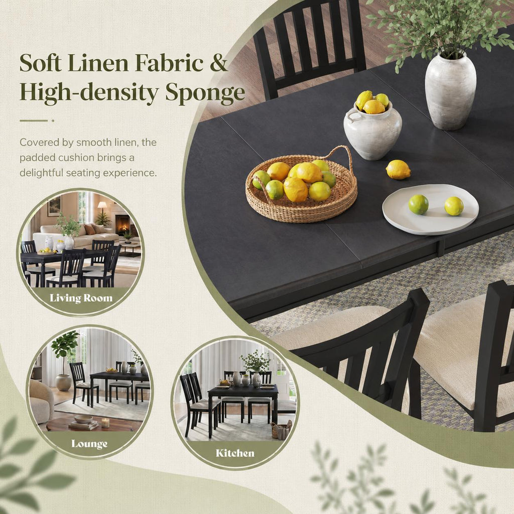 grain farmhouse dining table set soft - Temu