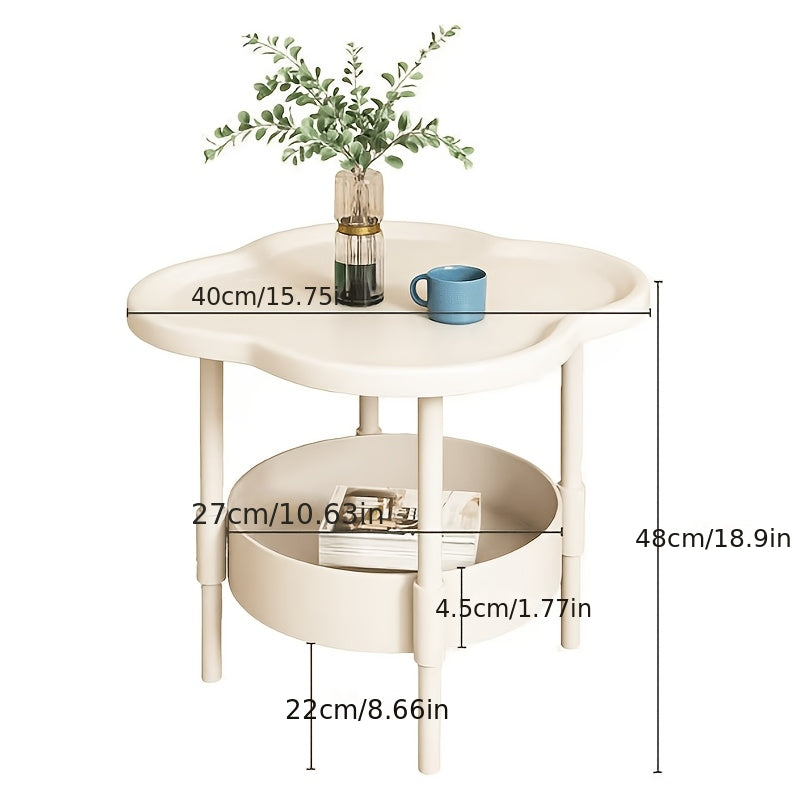 modern minimalist small coffee table 2 tier storage shelf - Temu