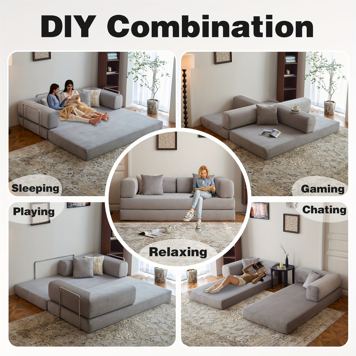 boneless sofa bed convertible   armrest pillow - Temu