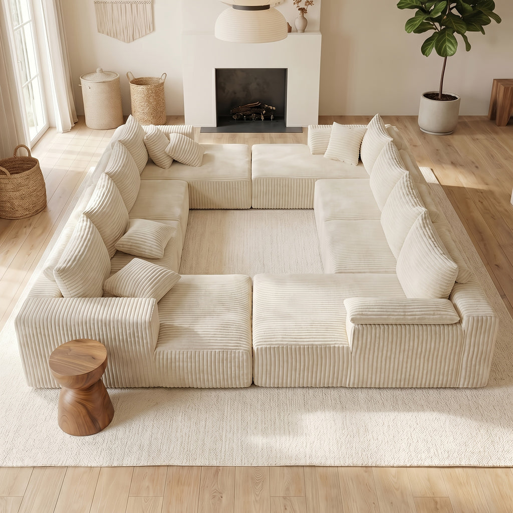 extra large modern wraparound sectional sofa suitable family - Temu